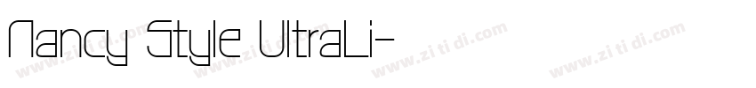 Nancy Style UltraLi字体转换